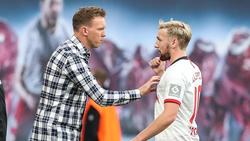 Emil Forsberg (r.) kommt unter Julian Nagelsmann nicht immer zum Einsatz