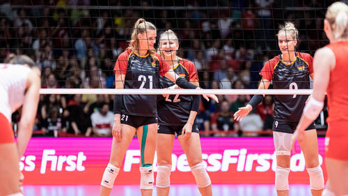 Die deutschen Volleyballerinnen feierten einen Sieg