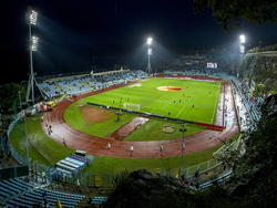 In het Kantrida-stadion van HNK Rijeka zijn de thuisploeg en Feyenoord bezig aan de warming-up voor het Europa League-duel. (23-10-2014). 