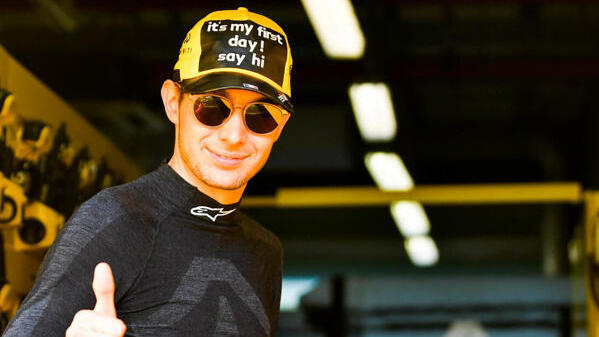 Esteban Ocon drehte am Mittwoch seine ersten Runden im Renault-Boliden Esteban Ocon drehte am Mittwoch seine ersten Runden im Renault-Boliden