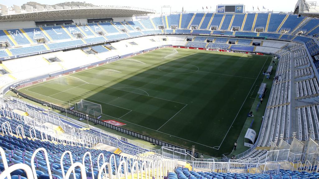 Estadio La Rosaleda en Málaga, capital de la Costa del Sol.