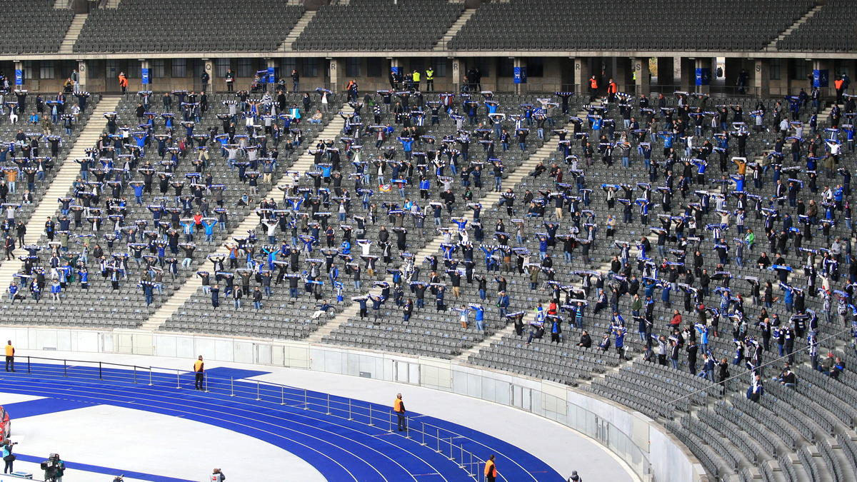 Beim Hertha-Heimspiel sind keine Zuschauer zugelassen Beim Hertha-Heimspiel sind keine Zuschauer zugelassen