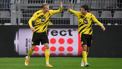 Erling Haaland (l.) und Giovanni Reyna (r.) gelten beim BVB als Hoffnungsträger