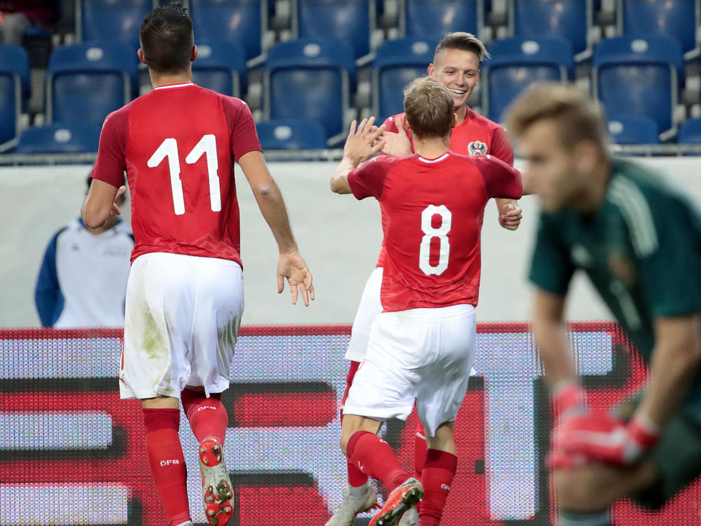 Österreichs U21 bejubelt den 3:2-Heimsieg über Russland