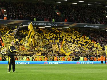 Die Fans von Borussia Dortmund und dem Liverpool FC sorgten am 14. April 2016 für Gänsehautstimmung
