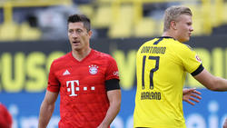 Um Robert Lewandowski vom FC Bayern und Erling Haaland vom BVB ranken sich Gerüchte