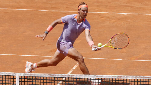 Rafael Nadal kassierte beim Tennis-Masters in Rom eine heftige Packung