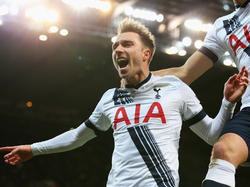 El danés Christian Eriksen dio la victoria al Tottenham en Manchester. (Foto: Getty)