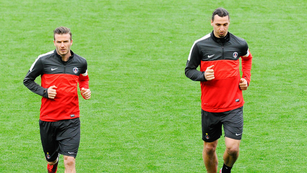 Zlatan Ibrahimovic und David Beckham spielten gemeinsam für PSG