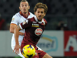 Torinos Alessio Cerci hält in der Schützenliste bei acht Treffern und setzte sich auch gegen Romas Federico Balzaretti immer wieder durch.