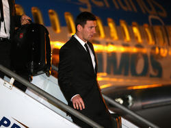 Messi llegando al aeropuerto de Belo Horizonte durante el Mundial de Brasil. (Foto: Getty)
