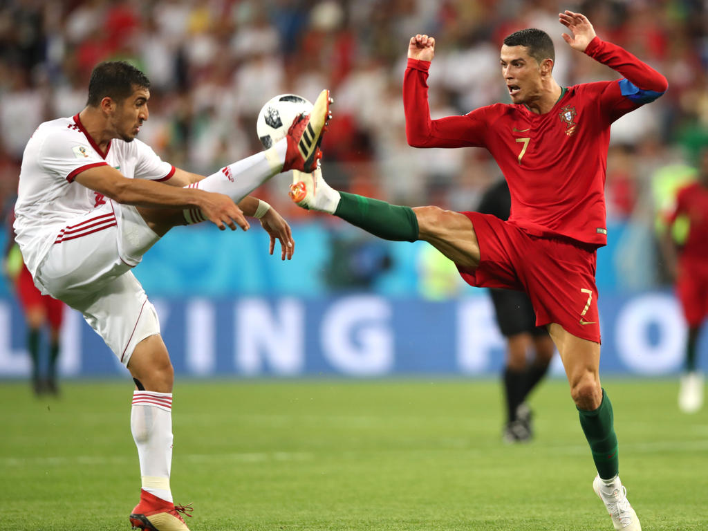 Cristiano Ronaldo (r.) erwischte gegen den Iran einen gebrauchten Tag