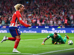Griezmann marcó el primer gol en el nuevo estadio del Atlético. (Foto: Getty)