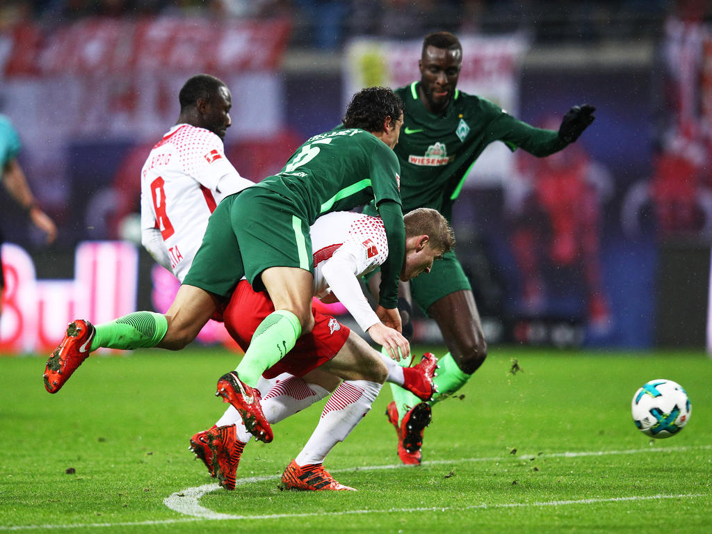 Durchgesetzt: Leipzigs Naby Keita (l.) war gegen Werder Bremen stärkster Spieler