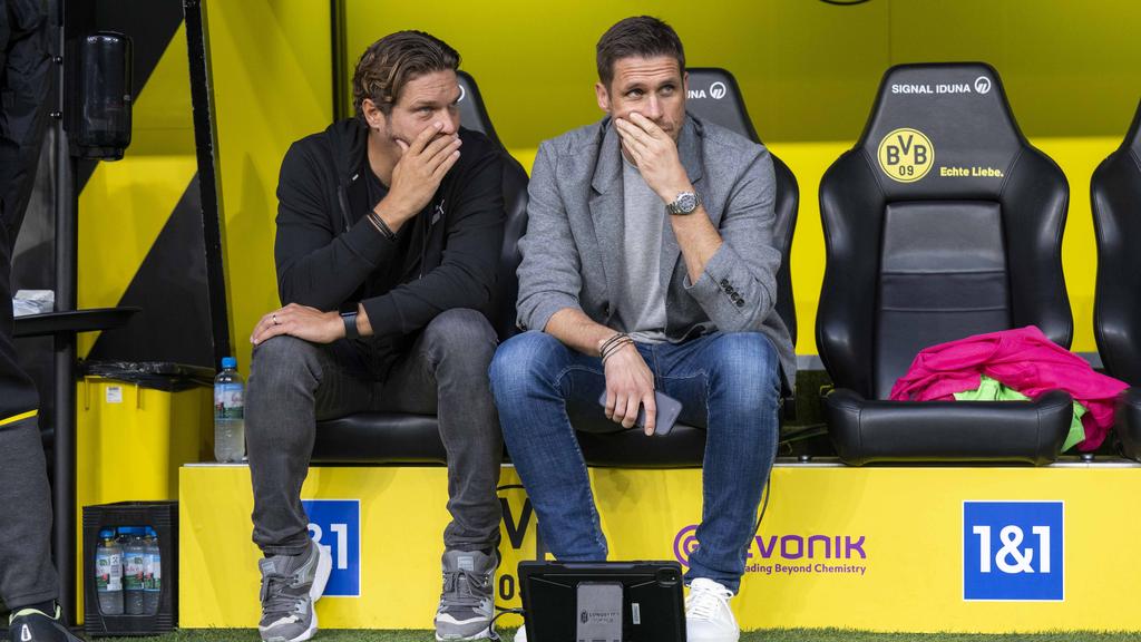 Sportdirektor Kehl (re.) und Trainer Terzic wollen mehr Strahlkraft für den BVB