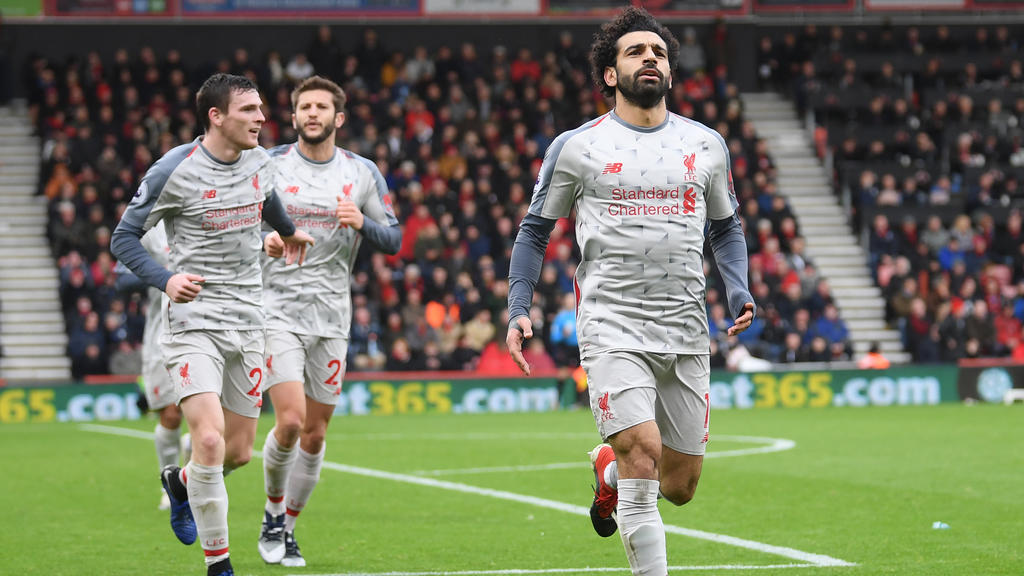 Mohamed Salah (r.) traf dreifach in Bournemouth
