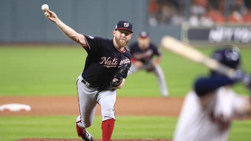 Stephen Strasburg von den Washington Nationals in Aktion Stephen Strasburg von den Washington Nationals in Aktion