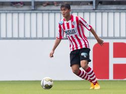 Kenneth Dougall in actie tijdens het competitieduel Sparta Rotterdam - FC Den Bosch. (30-08-2015)