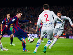 Lionel Messi (l.) will gegen Atlético wieder Glanzpunkte setzen