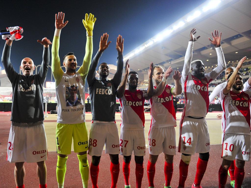 Celebración en el Louis II del título de Ligue 1 (Foto: Getty)