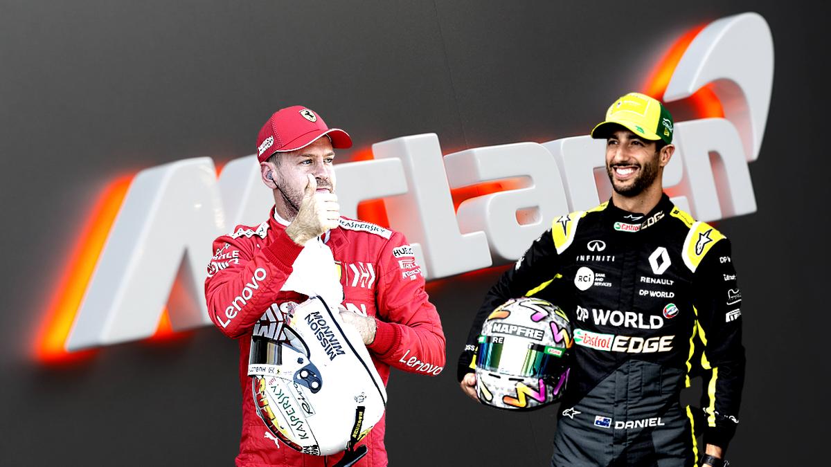 McLaren hat laut eigener Aussage nie mit Vettel (li.) verhandelt McLaren hat laut eigener Aussage nie mit Vettel (li.) verhandelt