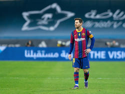 Messi en la final de la Supercopa ante el Athletic.