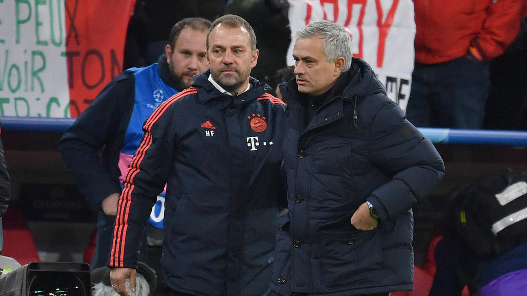 José Mourinho (r.) soll auf das Traineramt beim FC Bayern schielen