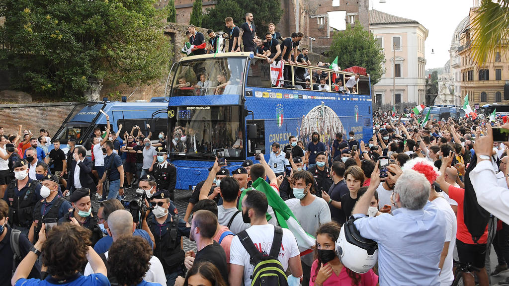 Italiens Europameister ließen sich in Rom feiern