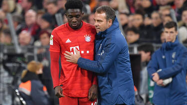 Arbeiteten in München zusammen: Alphonso Davies und Hansi Flick