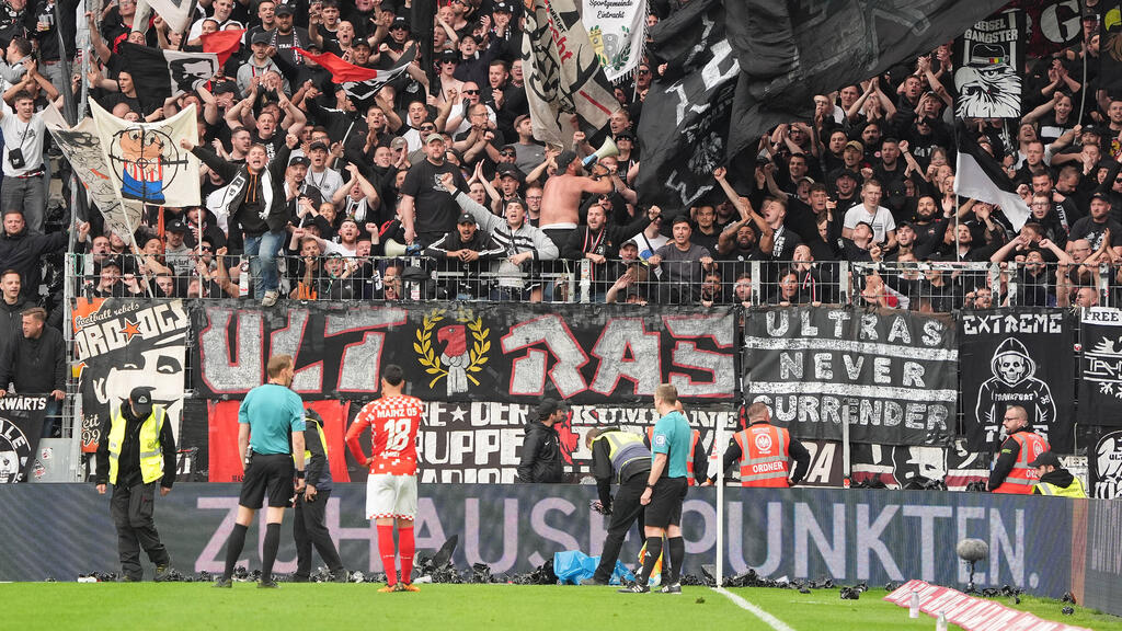 Die Fans von Eintracht Frankfurt sorgten in Mainz für Ärger