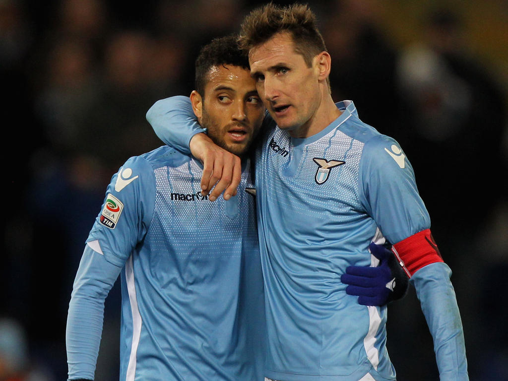 Miroslav Klose (r.) schnürte einen Doppelpack Miroslav Klose (r.) schnürte einen Doppelpack