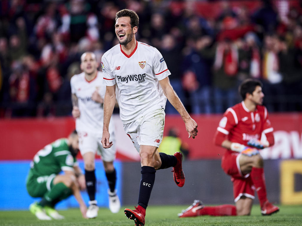 Franco Vázquez celebra su gol contra el Leganés. (Foto: Getty)