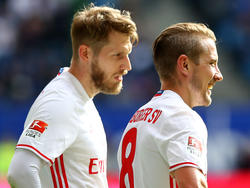 Lewis Holtby (r.) und Aaron Hunt sind unter Christian Titz feste Größen beim HSV
