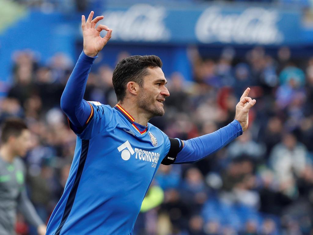 Molina celebrando su gol número 34 con el Getafe. (Foto: Imago)
