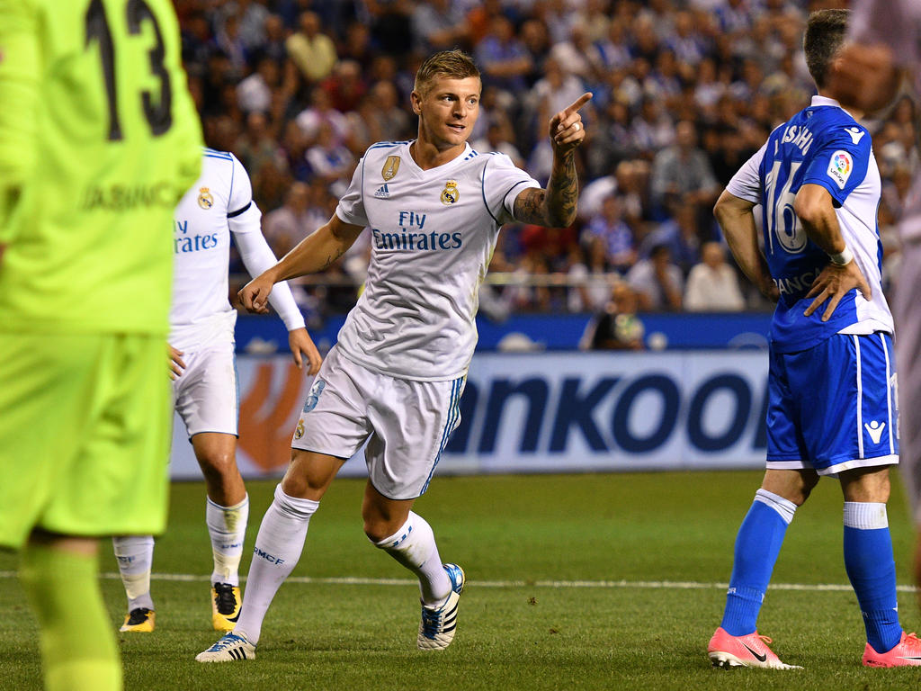 Toni Kroos marcó el tercer gol del Madrid en Riazor. (Foto: Getty)
