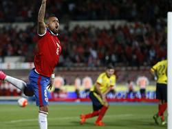 Arturo Vidal adelantó a Chile al borde del descanso. (Foto: Imago)