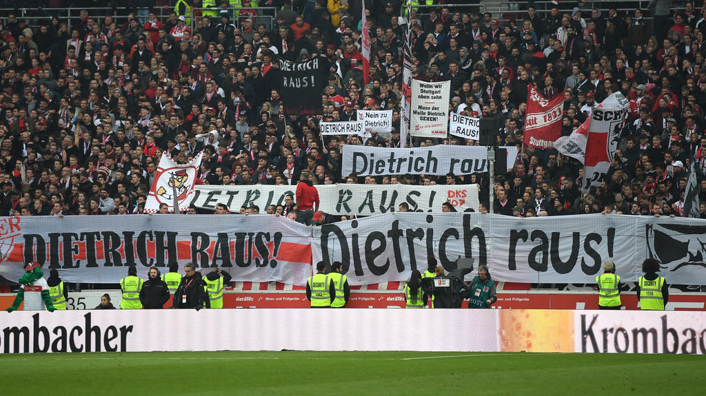 VfB-Fans haben sich in den letzten Wochen mehrfach gegen Wolfgang Dietrich ausgesprochen