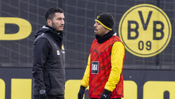 BVB-Coach Nuri Sahin (l.) hat sich zu möglichen Planungen n seines Vereins geäußert