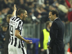 Leonardo Bonucci (l.) und Massimiliano Allegri waren nicht die besten Freunde