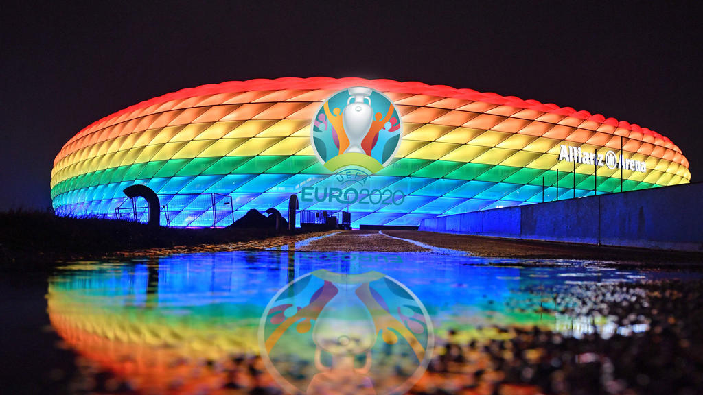 Das Münchner EM-Stadion darf am Mittwochabend nicht in den Regenbogen-Farben illuminiert werden