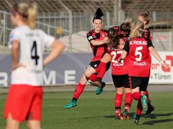 Die Frauen des SC Freiburg haben sich gegen Frankfurt durchgesetzt