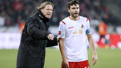 Kölns Verhandlungsführer Jonas Hector (r.) mit seinem Coach Markus Gisdol