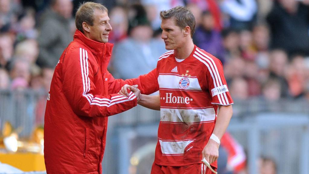 Klinsmann und Schweinsteiger arbeiteten zwischen 2008 und 2009 beim FC Bayern zusammen