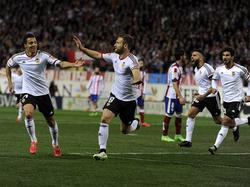 Shkodran Mustafis trifft gegen Atlético Madrid zum vierten Mal in der Saison 2014/2015