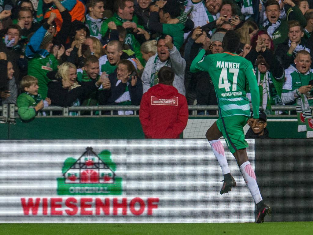 Ousman Manneh marcó el tanto de la victoria para el Bremen. (Foto: Imago)