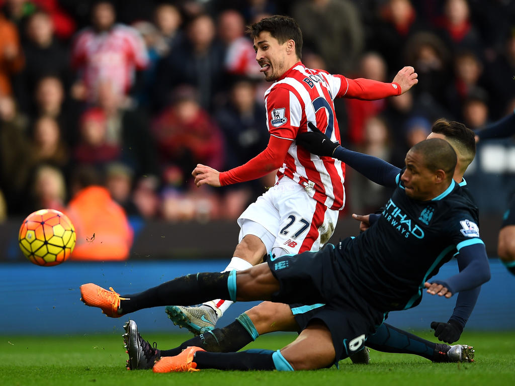 Bojan en el partido que ganó el Stoke ante el Manchester City por 2-0. (Foto: Getty)