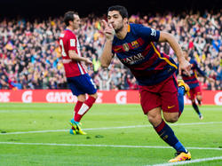 Luis Suárez celebra su tanto, el de la victoria culé en el Camp Nou. (Foto: Getty)