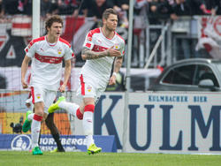 Daniel Ginczek und der VfB feierten einen späten Sieg gegen den Club aus Nürnberg