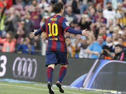 Lionel Messi is goud waard voor Barcelona. Hij scoorde twee keer in het met 3-0 gewonnen duel tegen Bayern München. (06-05-2015)