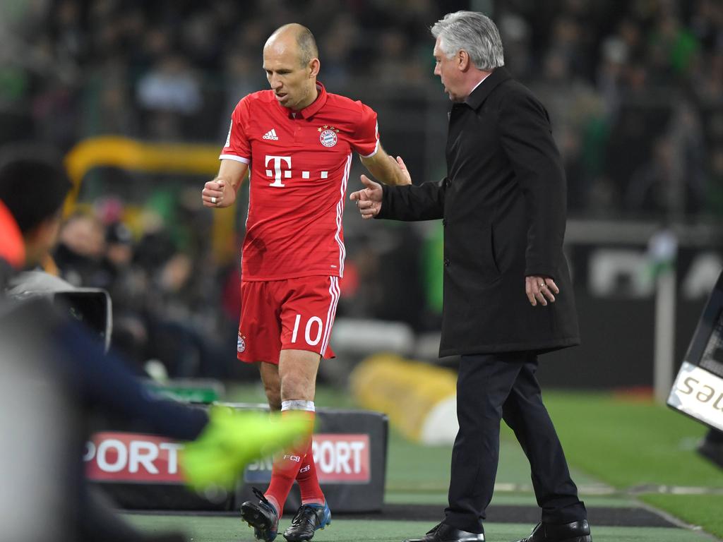 Bayern-Trainer Carlo Ancelotti blickte gnädig über das kindische Trotzverhalten von Arjen Robben hinweg